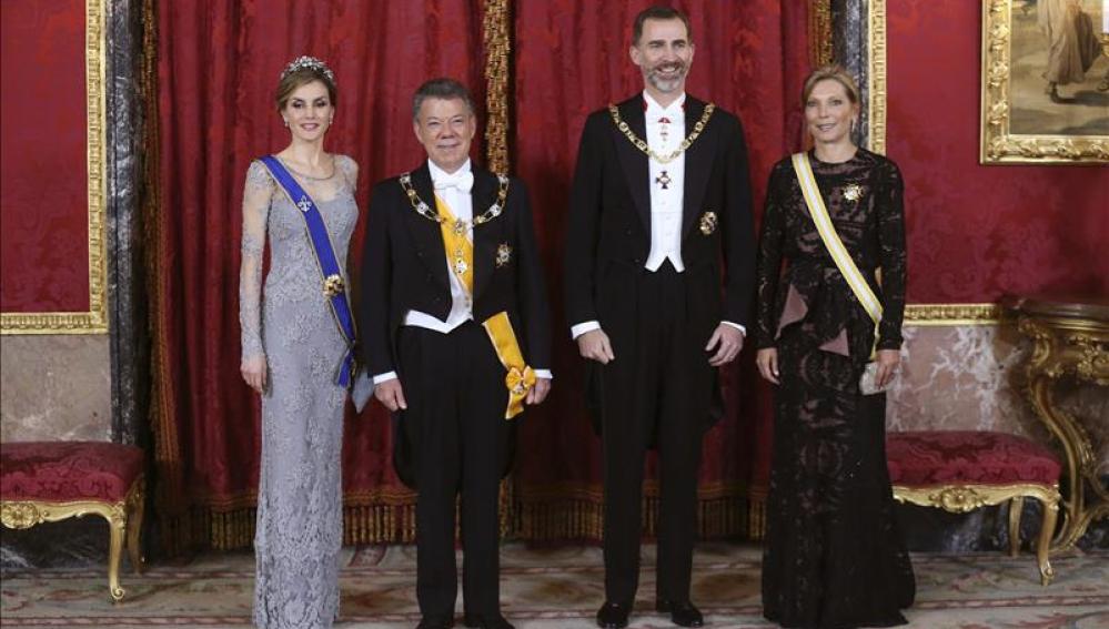 La Familia Real recibe a Juan Manuel Santos