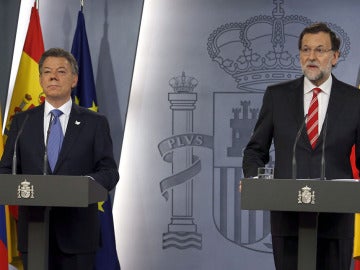 Juan Manuel Santos y Mariano Rajoy