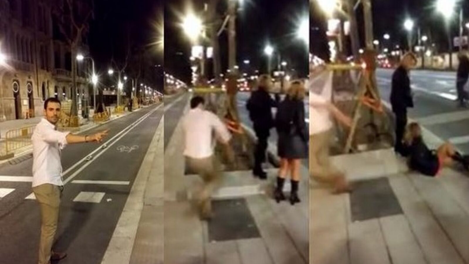Los Mossos piden colaboración para identificar al joven que dio una patada por detrás a una mujer