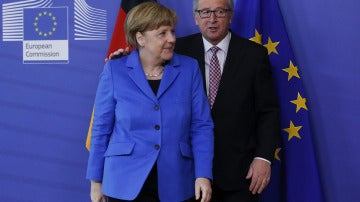 Angela Merkel y Jean-Claude Juncker