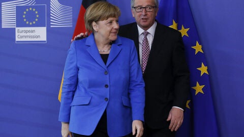 Angela Merkel y Jean-Claude Juncker