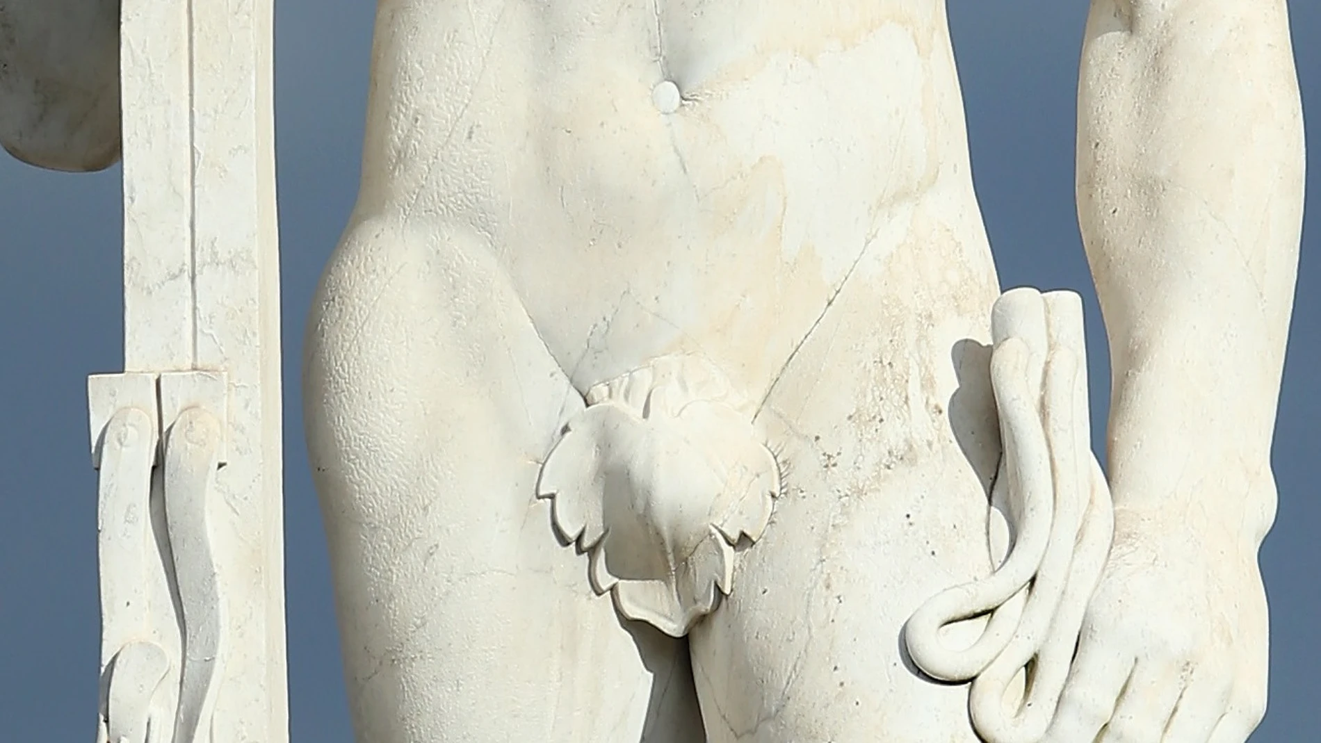 Detalle de una escultura romana