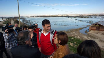Pedro Sánchez visita  Ribaforada, en Navarra