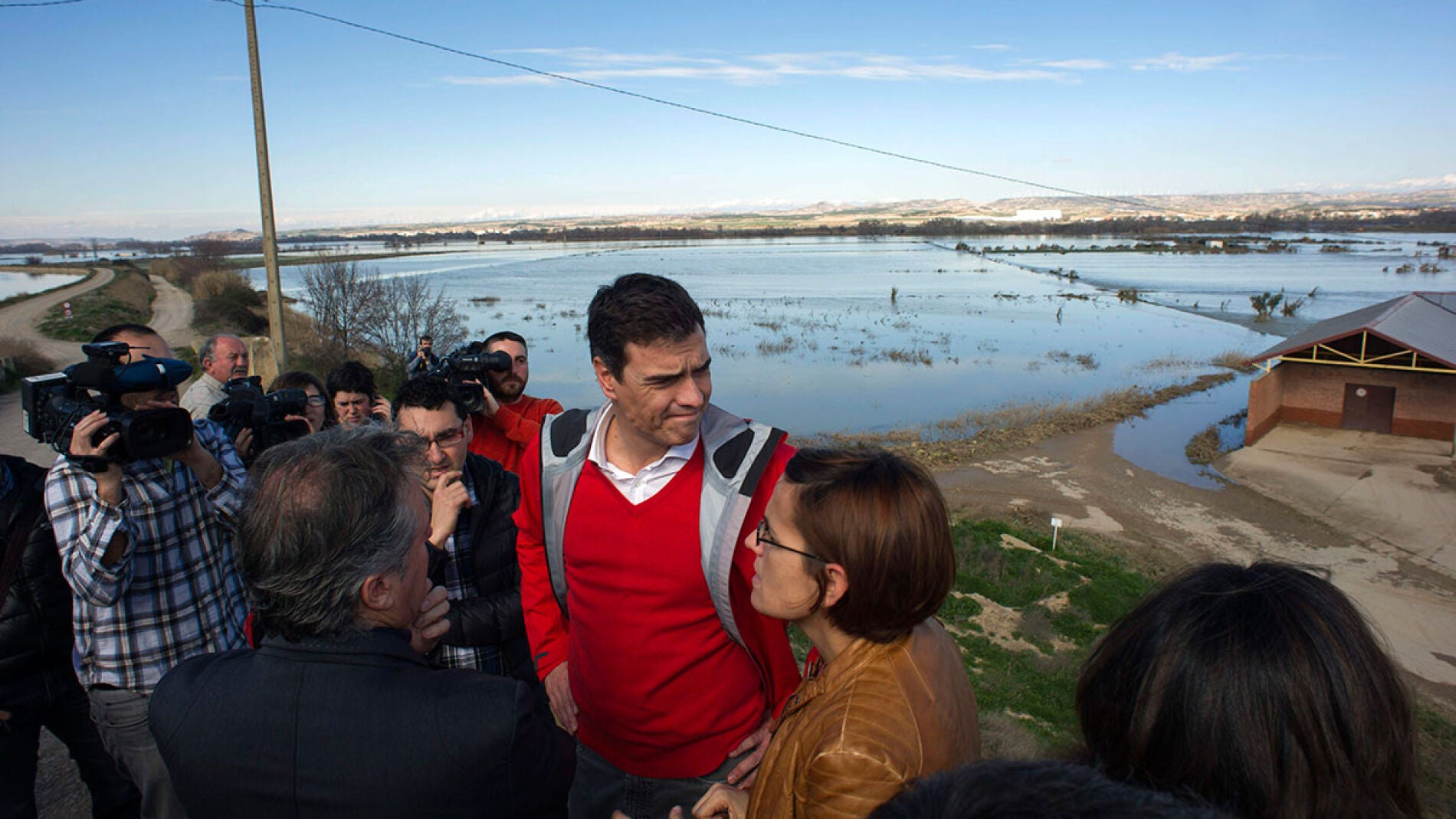 Pedro S&aacute;nchez visita Ribaforada, en Navarra