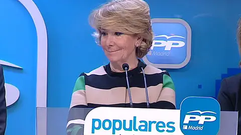 Esperanza Aguirre, en rueda de prensa Esperanza Aguirre, en rueda de prensa