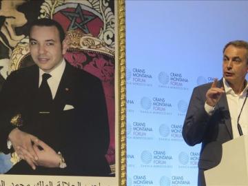 El expresidente del Gobierno español José Luis Rodríguez Zapatero, durante su intervención