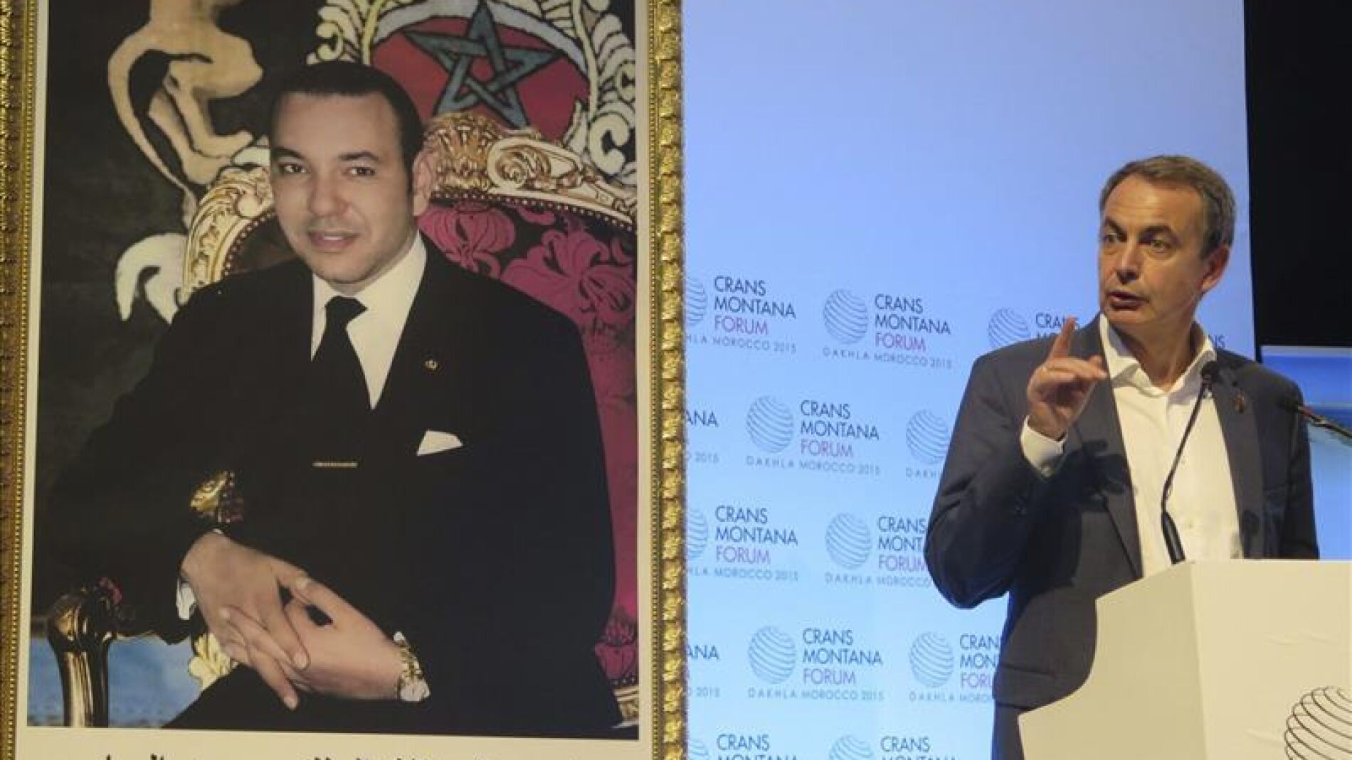 El expresidente del Gobierno espa&ntilde;ol Jos&eacute; Luis Rodr&iacute;guez Zapatero, durante su intervenci&oacute;n