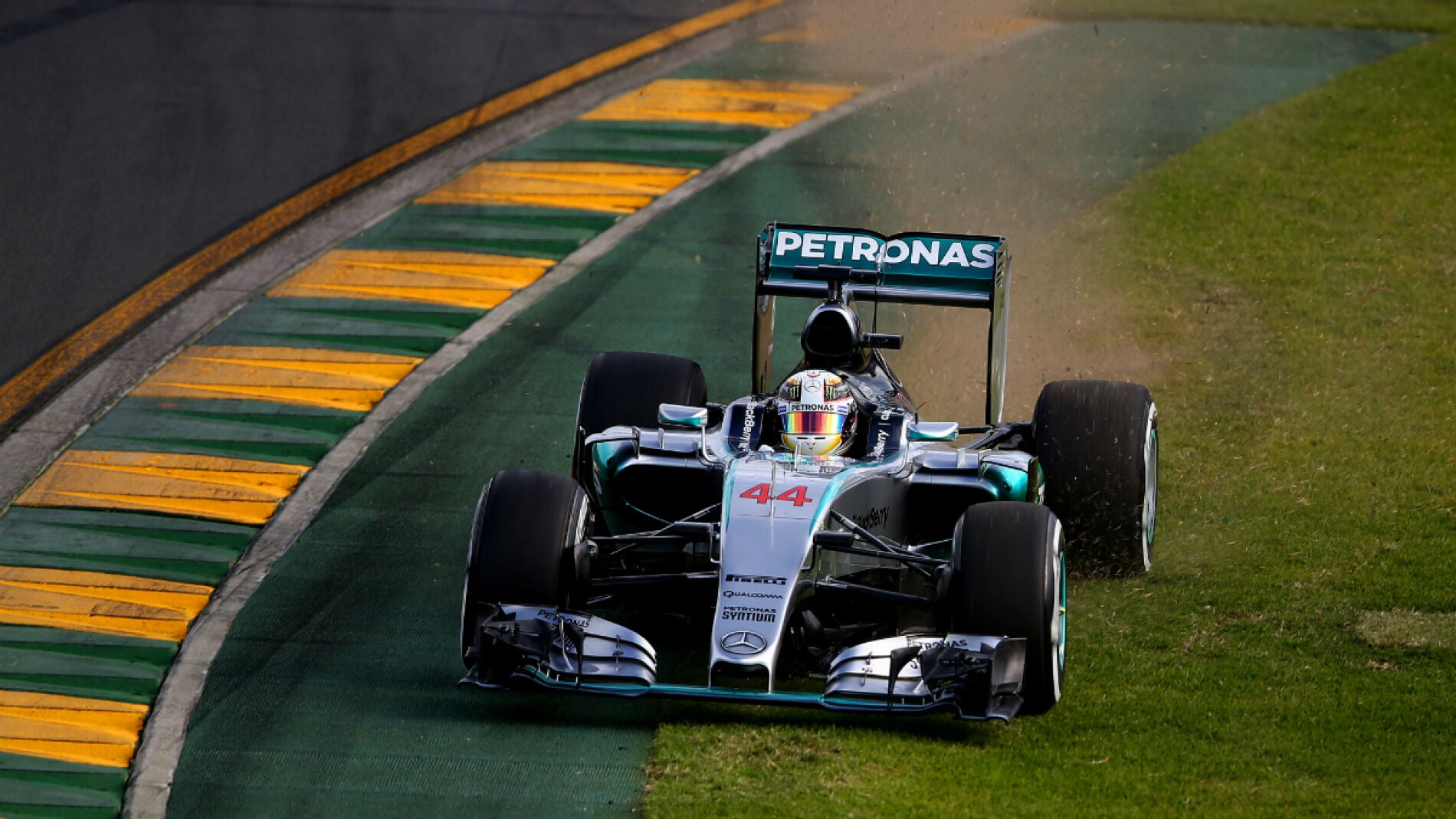 Hamilton, de paseo por el c&eacute;sped