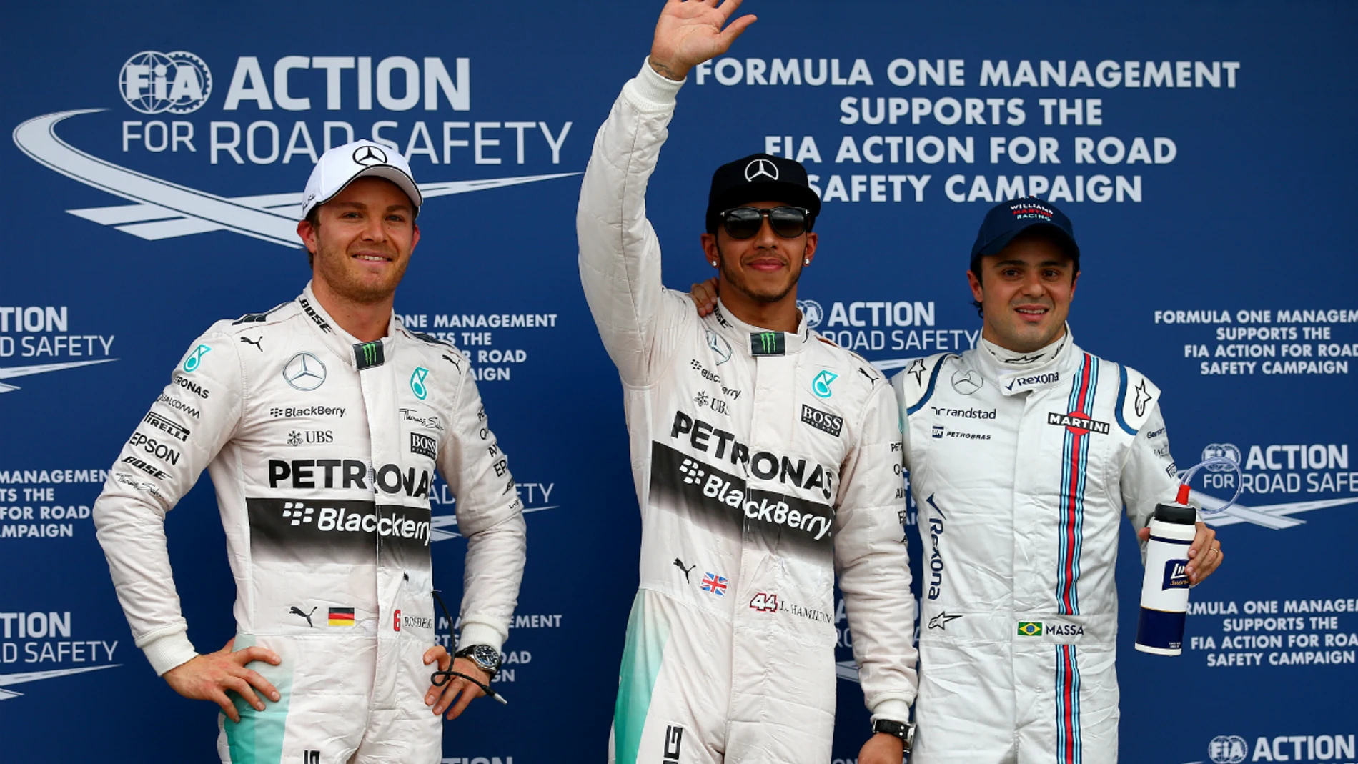 Rosberg, Hamilton y Felipe Massa, los más rápidos de la Q3