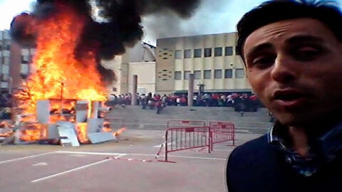 Carlos Vill&aacute;n, en una crem&aacute; en un colegio de Valencia