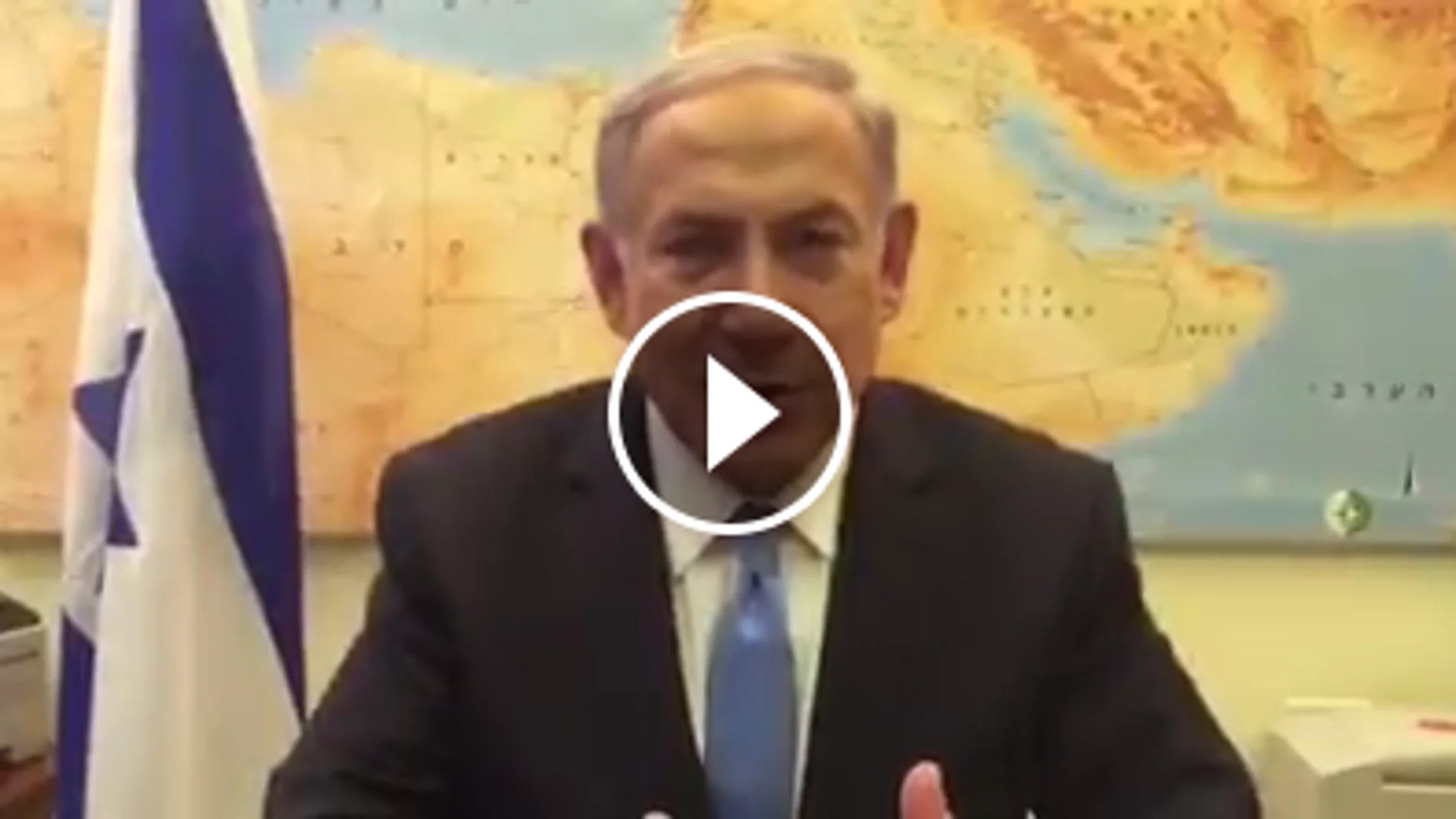 Netanyahu en un polémico vídeo en Facebook Netanyahu en un polémico vídeo en Facebook