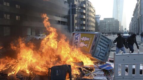 Protestas en Alemania junto a la sede del BCE