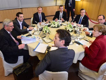 Alexis Tsipras con líderes europeos