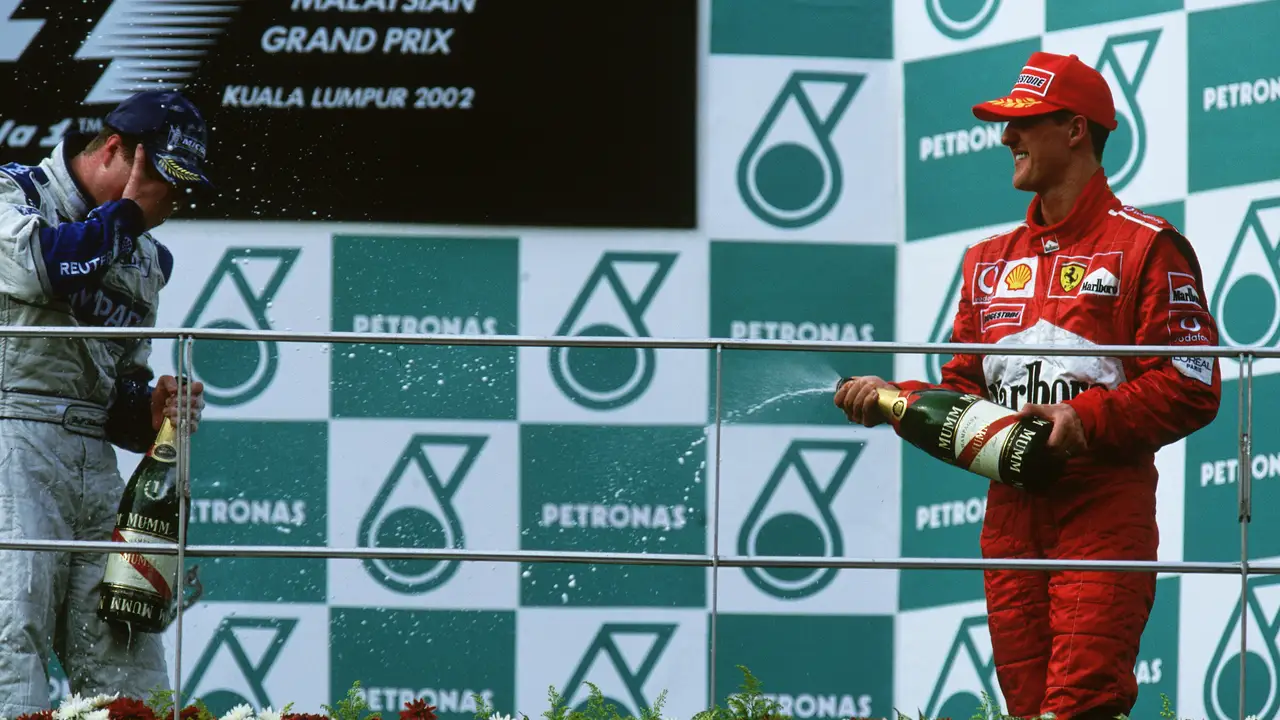 Victoria de Schumacher en 2002 en Sepang