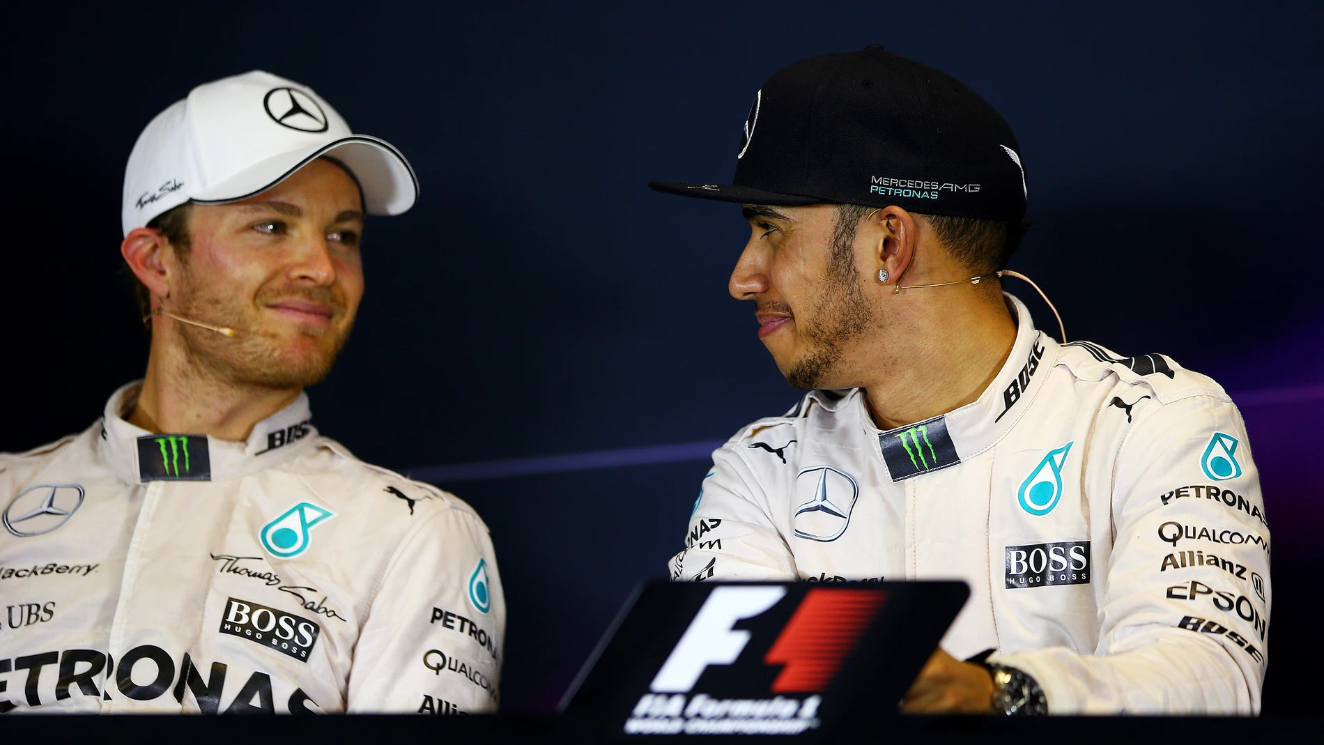 Nico Rosberg y Lewis Hamilton 