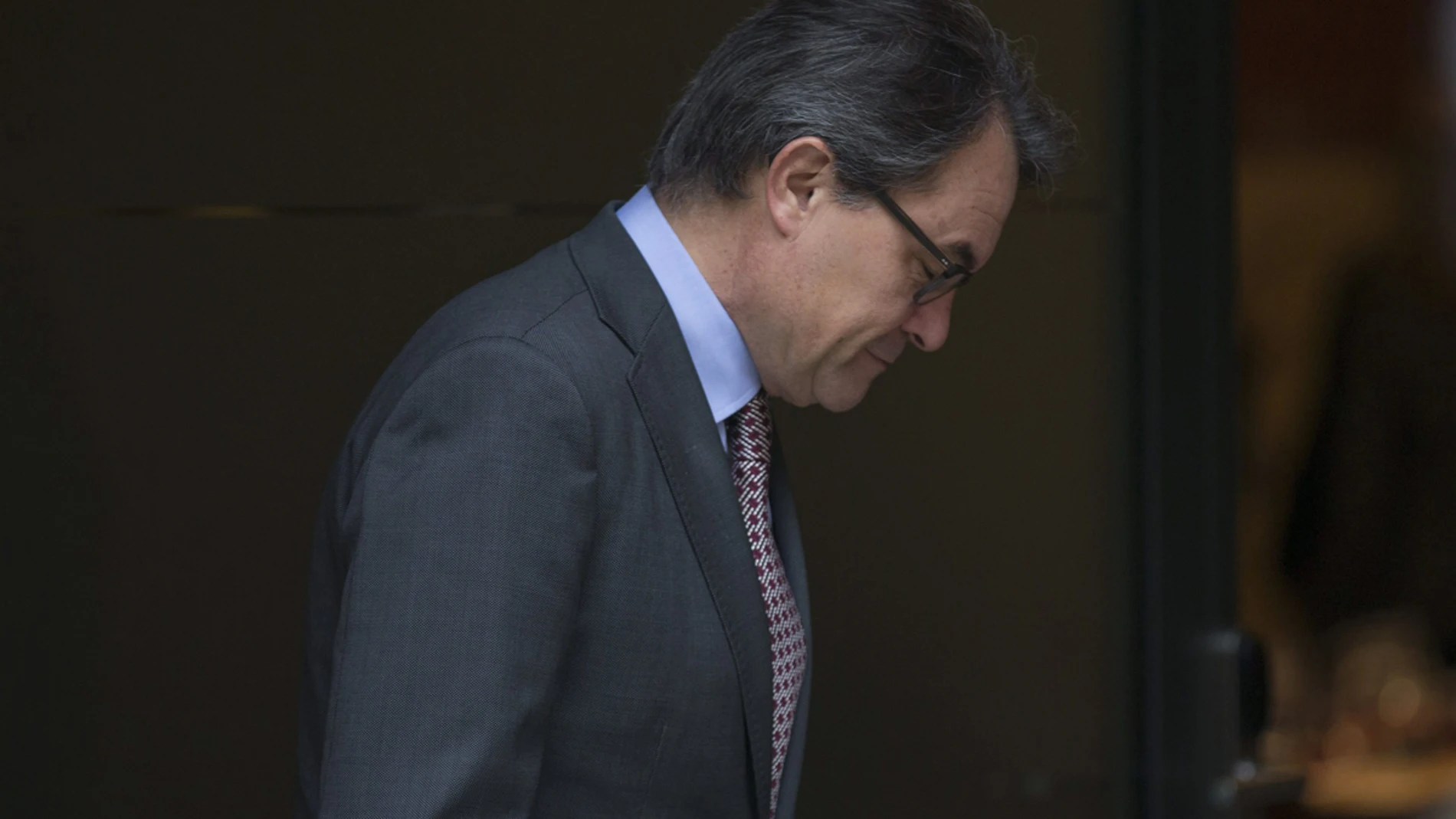 Artur Mas tras la rueda de prensa Artur Mas tras la rueda de prensa