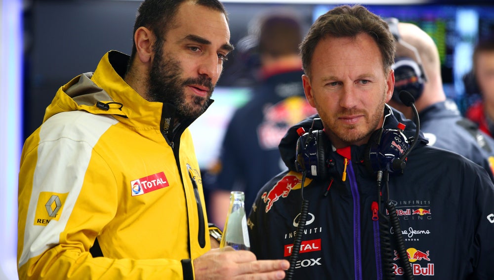 Cyril Abiteboul y Christian Horner