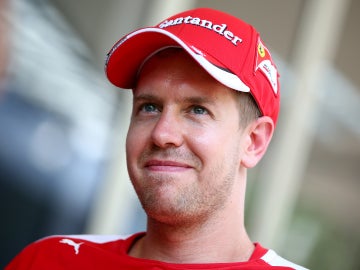 Sebastian Vettel, sonriente en Sepang