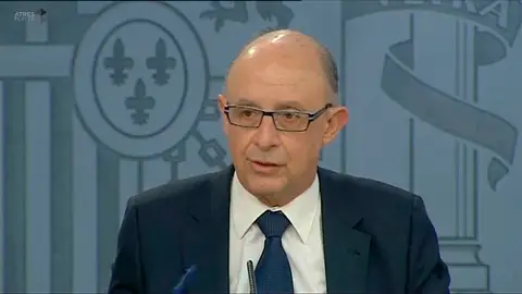 Cristóbal Montoro en rueda de prensa Cristóbal Montoro en rueda de prensa