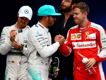 Rosberg, Hamilton y Vettel, los más rápidos de la Q3 de Sepang