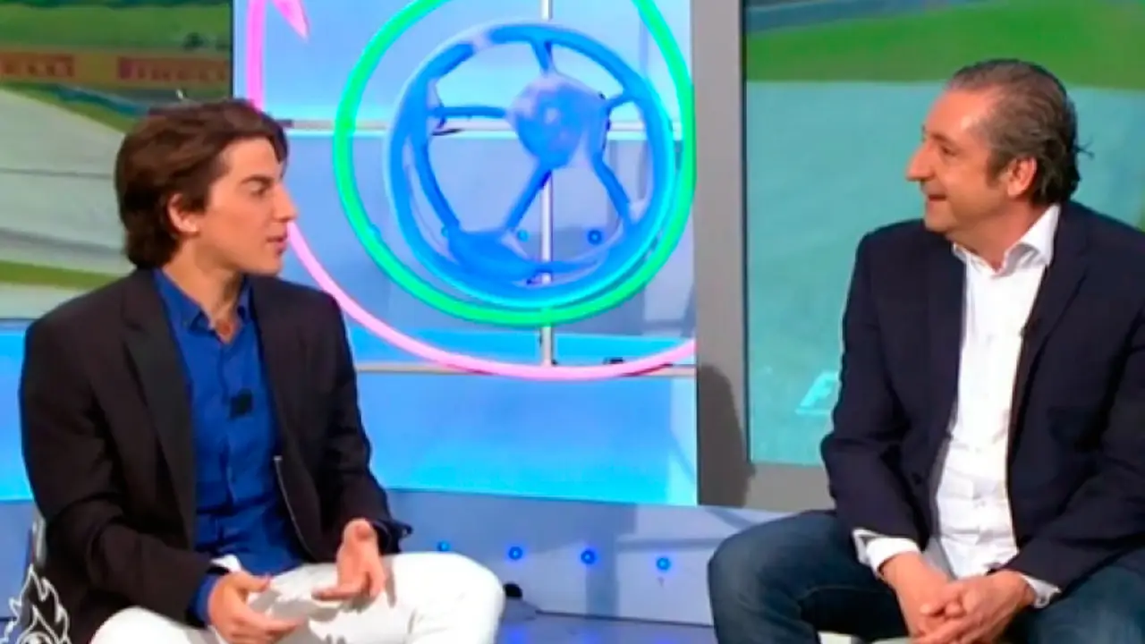 Merhi, con Pedrerol en 'El Chiringuito'