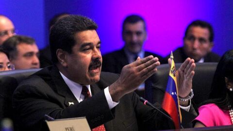 El presidente de Venezuela, Nicol&aacute;s Maduro, en la Cumbre de Panam&aacute;