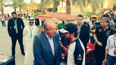 Juan Carlos I visita a los pilotos españoles: 