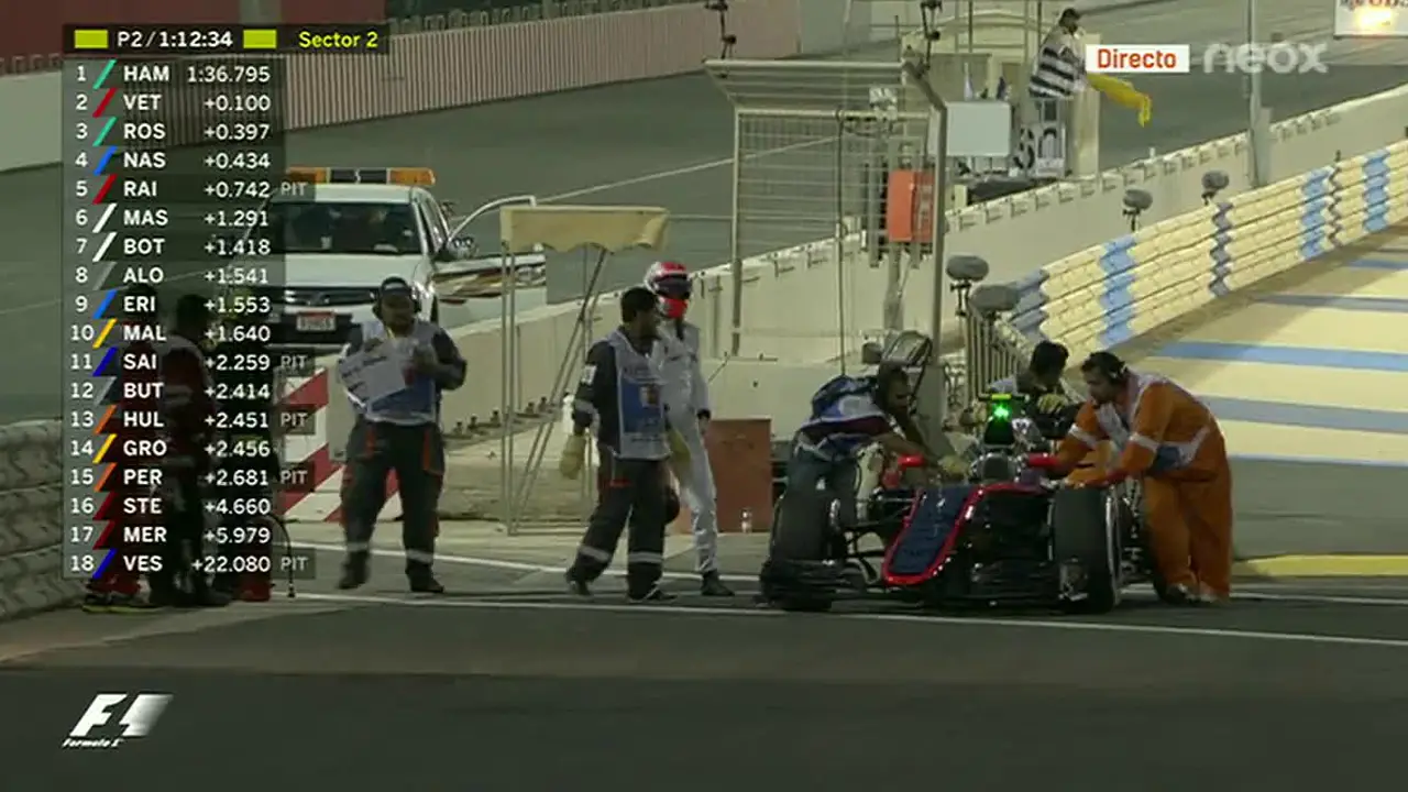 Button se para en los Libres 2 del GP de Baréin
