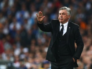 Carlo Ancelotti, en el Santiago Bernabéu