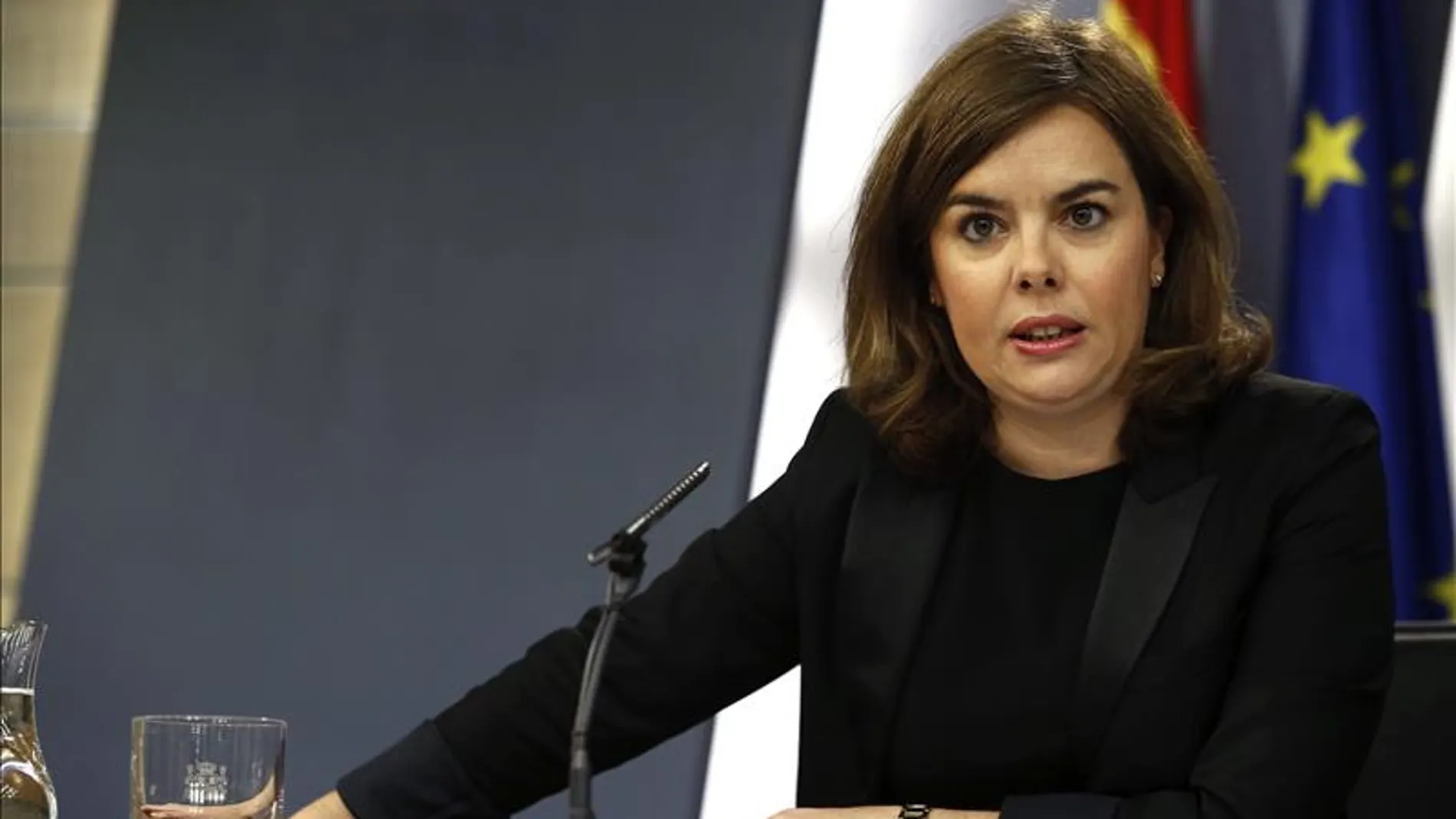 Soraya Sáenz de Santamaría, durante una rueda de prensa ofrecida tras el Consejo de Ministros Soraya Sáenz de Santamaría, durante una rueda de prensa ofrecida tras el Consejo de Ministros
