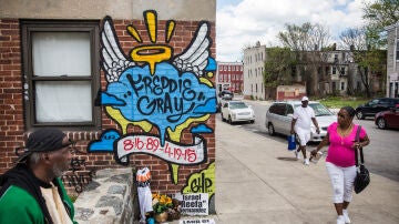 Mural en Baltimore recordando a Freddie Gray