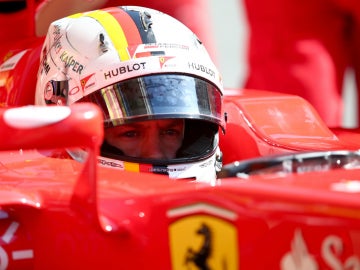 Vettel, subido en el Ferrari