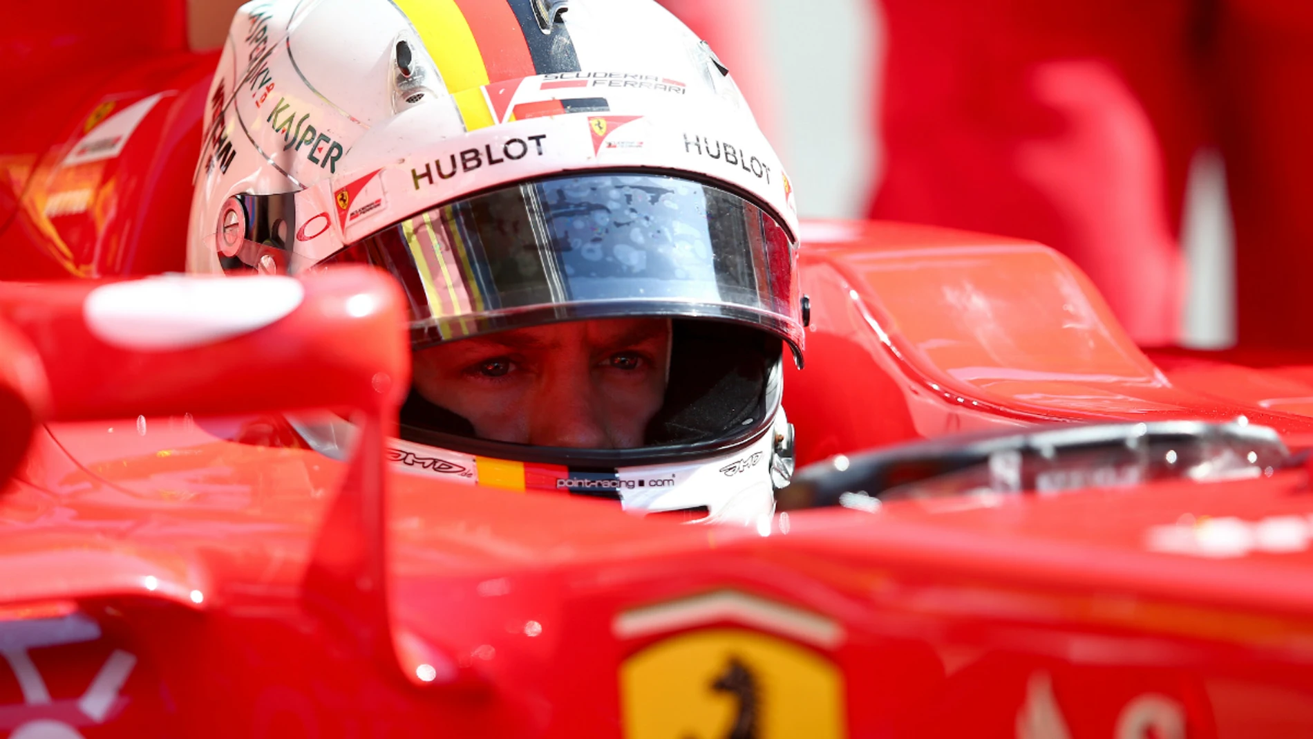 Vettel, subido en el Ferrari