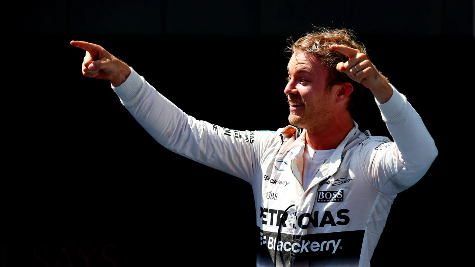 Nico Rosberg, feliz en Montmeló