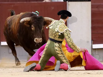 El diestro Jiménez Fortes recibe a portagayola a su segundo tor El diestro Jiménez Fortes recibe a portagayola a su segundo tor