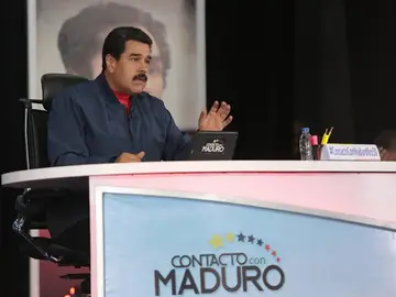 Nicolás Maduro, en su programa de televisión Nicolás Maduro, en su programa de televisión