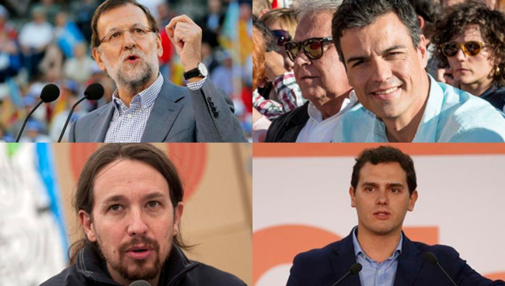 Rajoy, Sánchez, Iglesias y Rivera