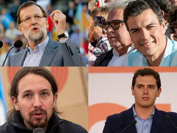 Rajoy, Sánchez, Iglesias y Rivera Rajoy, Sánchez, Iglesias y Rivera