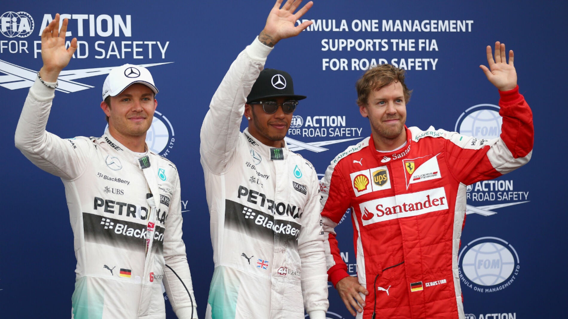 Hamilton, Rosberg y Vettel, tras la Q3 de M&oacute;naco