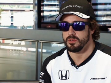 Alonso, en plena entrevista