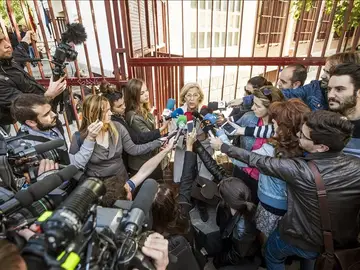 Manuela Carmena ante los medios de comunicación Manuela Carmena ante los medios de comunicación