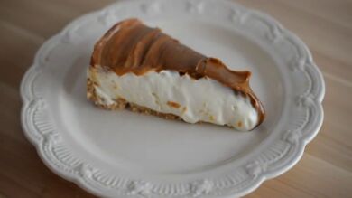 Una tartaza de dulce de leche y queso