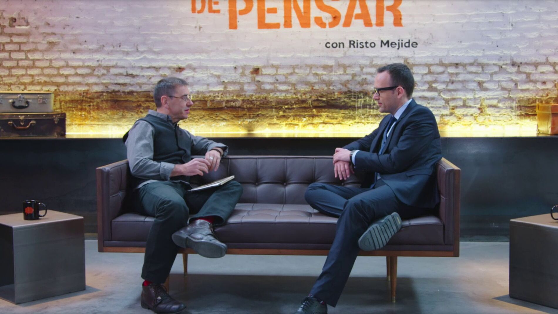 Juan Carlos Monedero y Risto Mejide en 'Al rinc&oacute;n de pensar'