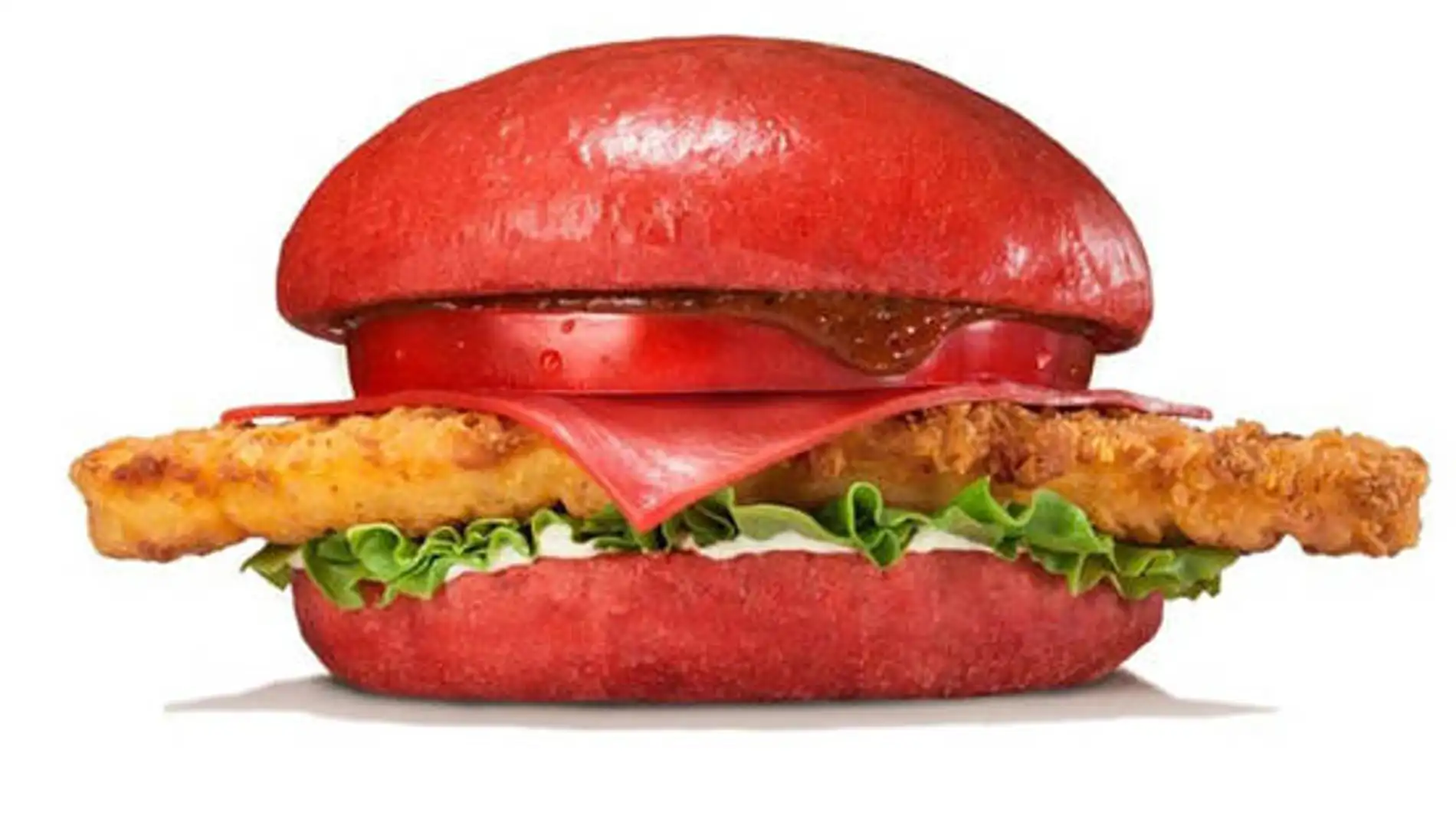 La hamburguesa roja del infierno de Burger King.