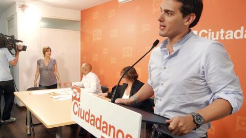 Albert Rivera, durante su intervencion en el consejo general de Ciudadanos