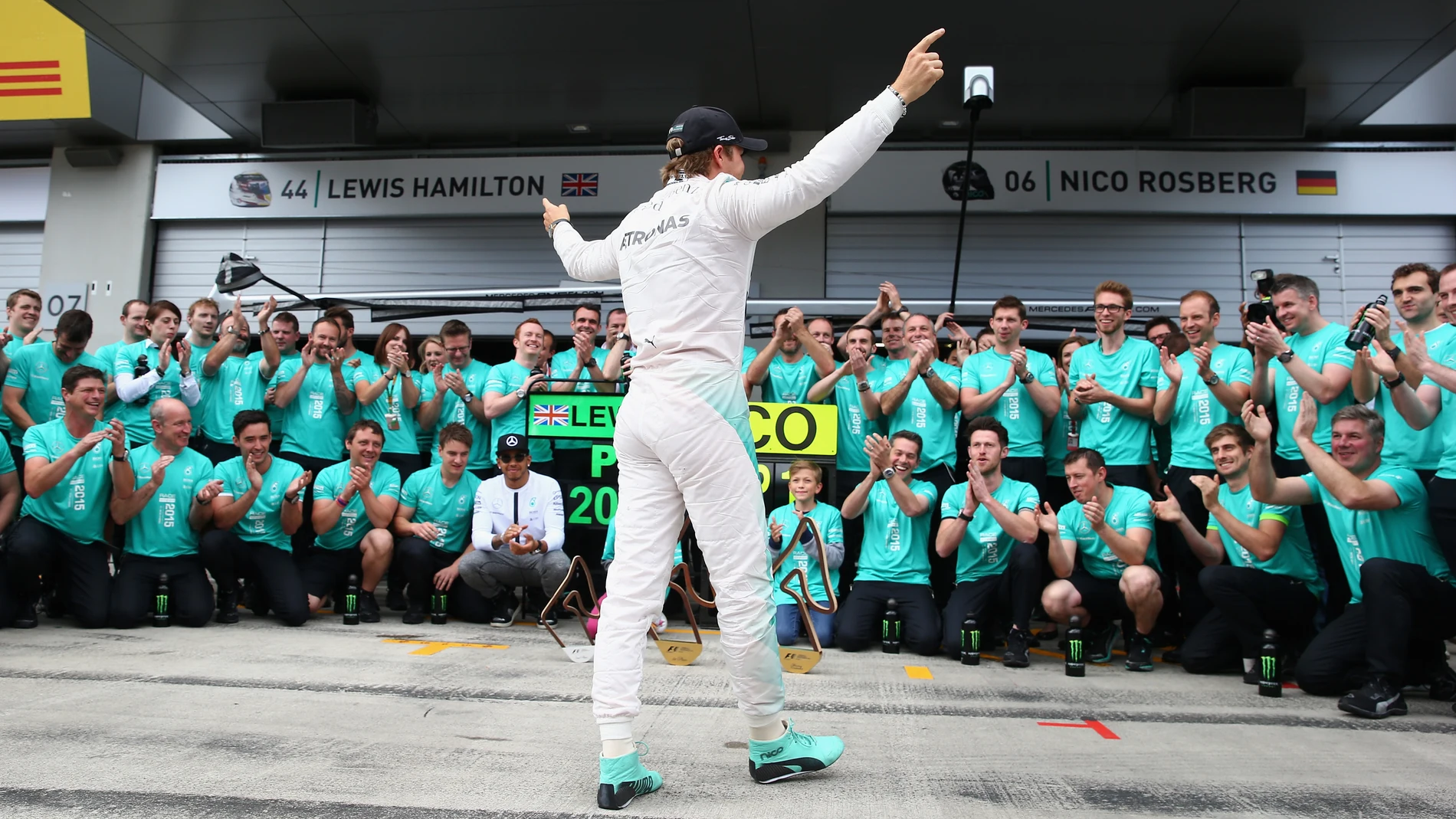 Rosberg celebra la victoria en Spielberg