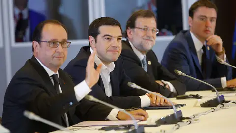 François Hollande, Alexis Tsipras, Mariano Rajoy y el primer ministro estonio, Taavi Roivas François Hollande, Alexis Tsipras, Mariano Rajoy y el primer ministro estonio, Taavi Roivas