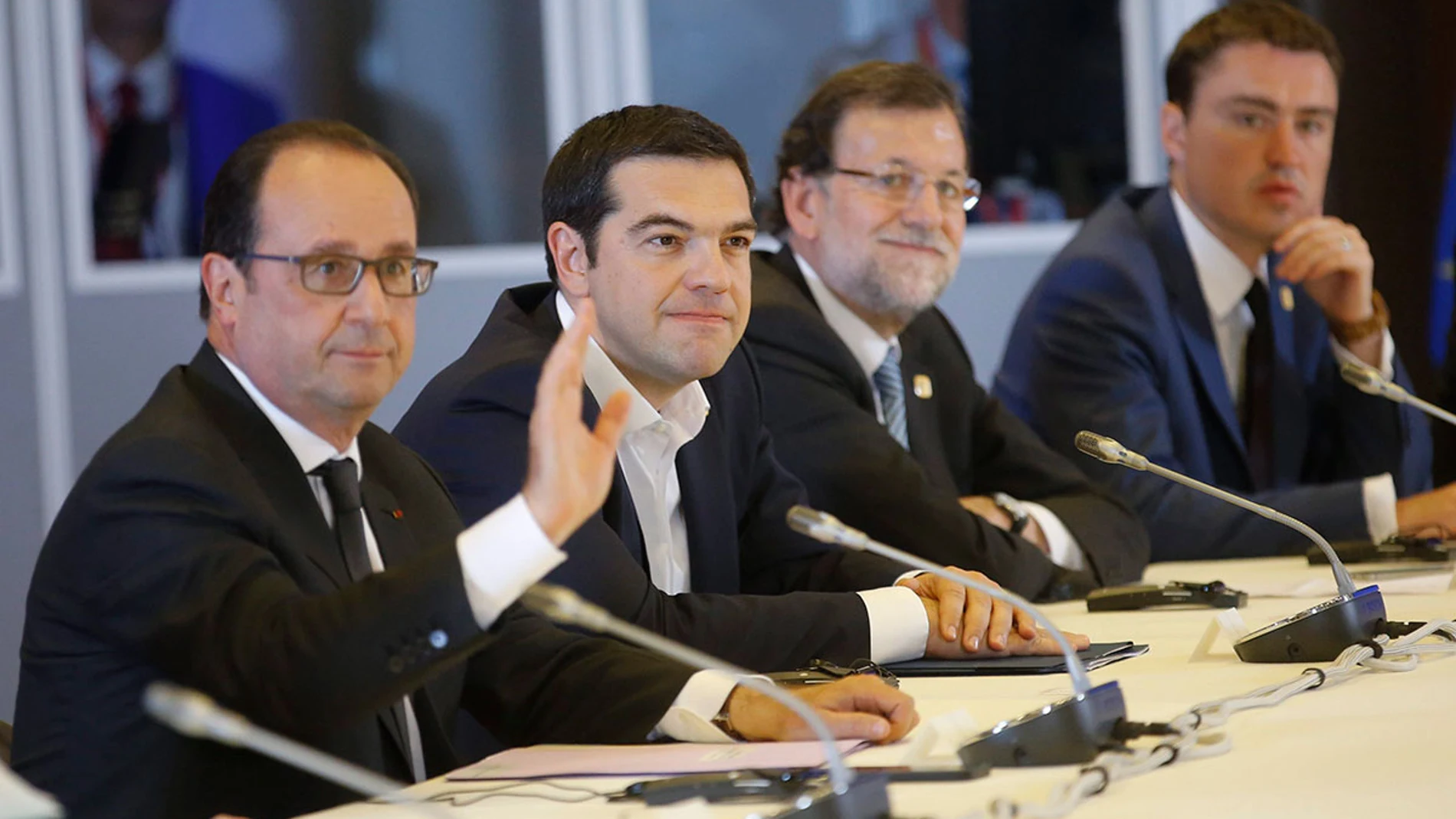 François Hollande, Alexis Tsipras, Mariano Rajoy y el primer ministro estonio, Taavi Roivas François Hollande, Alexis Tsipras, Mariano Rajoy y el primer ministro estonio, Taavi Roivas