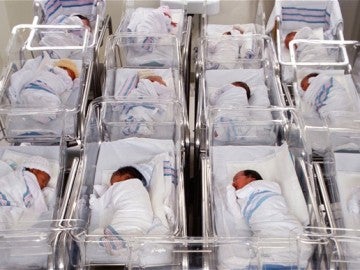 Bebés recién nacidos en el hospital
