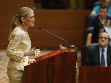 Cifuentes en la primera jornada del pleno de investidura.